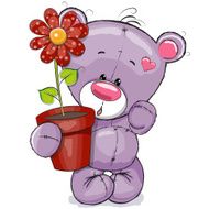 Teddy with flower