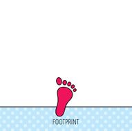 Baby footprint icon Child foot sign N4