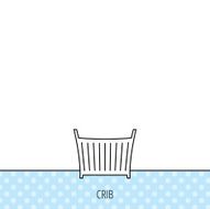 Baby crib bed icon Cradle or cot sign N10
