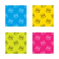 Baby cradle bed icon Crib or cot sign N9