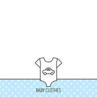 Newborn clothes icon Baby shirt wear sign N11