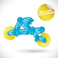 Balloon Motorbike Illustration