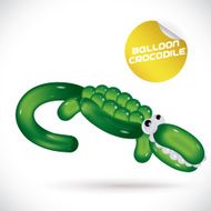 Balloon Crocodile Illustration
