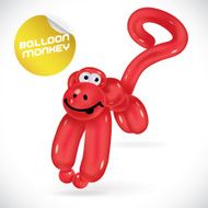 Balloon Monkey Illustration