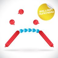 Balloon Nunchaku Illustration