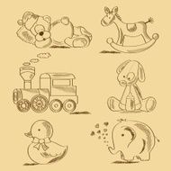 hand drawn toys