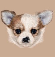 Illustrative Portrait of Chihuahua Puppy