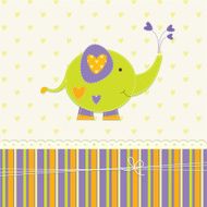 Cute baby background with elephant N2