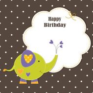 Cute baby background with elephant N3