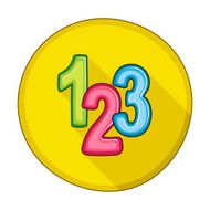 123 blocks flat icon