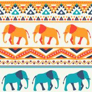 Animal seamless vector pattern of elephant