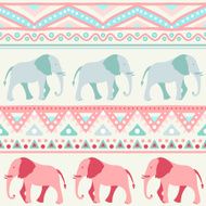 Animal seamless vector pattern of elephant N2