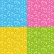 Baby feet seamless pattern