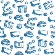 Train doodle seamless pattern N2