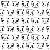 Seamless pattern with pandas N3