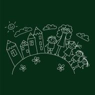Vector seamless pattern Kids school and education N2