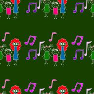 Colorful seamless pattern on blackboard N65