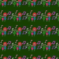 Colorful seamless pattern on blackboard N68