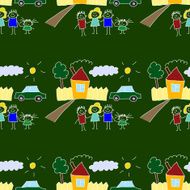 Colorful seamless pattern on blackboard N87