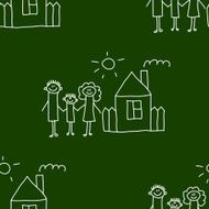 Blackboard School Seamless vector pattern N35