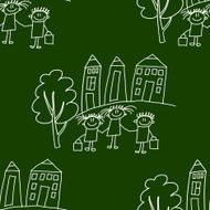 Blackboard School Seamless vector pattern N43