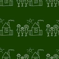 Blackboard School Seamless vector pattern N44