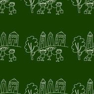 Blackboard School Seamless vector pattern N45
