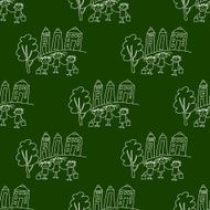 Blackboard School Seamless vector pattern N46