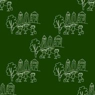 Blackboard School Seamless vector pattern N48