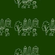 Blackboard School Seamless vector pattern N49