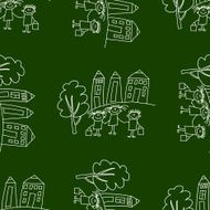 Blackboard School Seamless vector pattern N50