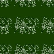 Blackboard School Seamless vector pattern N52