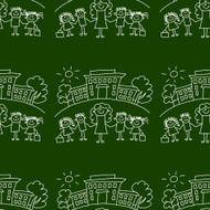 Blackboard School Seamless vector pattern N56