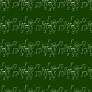 Blackboard School Seamless vector pattern N59
