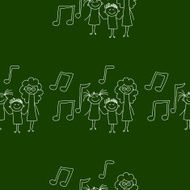 Blackboard School Seamless vector pattern N61