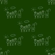 Blackboard School Seamless vector pattern N62