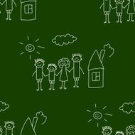 Blackboard School Seamless vector pattern N63