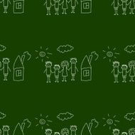 Blackboard School Seamless vector pattern N64
