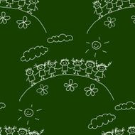 Blackboard School Seamless vector pattern N71