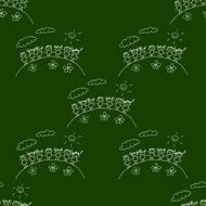 Blackboard School Seamless vector pattern N75