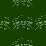 Blackboard School Seamless vector pattern N76