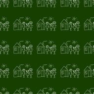 Blackboard School Seamless vector pattern N78