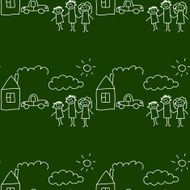 Blackboard School Seamless vector pattern N82