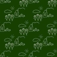Blackboard School Seamless vector pattern N83