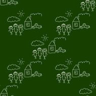Blackboard School Seamless vector pattern N86