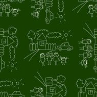 Blackboard School Seamless vector pattern N87