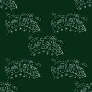 Vector seamless pattern Kids school and education N27