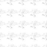 Vector seamless pattern Kids school and education N60