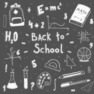 back to school doodle set
