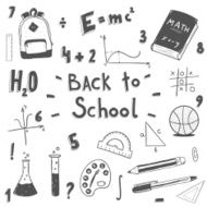 back to school doodle set N2